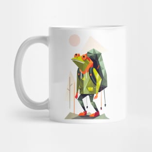 the frog goes on a hike Mug